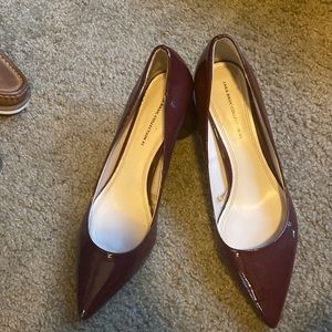 Zara red pointed toe pumps